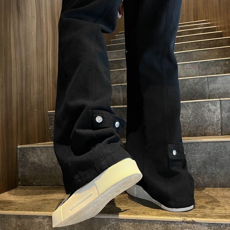加绒加厚微喇叭弧形拼接牛仔裤504-K806-P55控79（加绒P65控89）,男装牛仔裤,星座504
