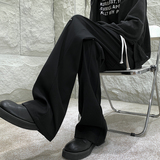 26港风铆钉垂感冰丝喇叭西裤加长休闲裤直播品控504-K812-P55控79，男装西裤，星座504