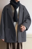 加棉加厚情侣毛呢大衣风衣外套潮504-F900-P70（加棉P90控128），男装风衣，星座504