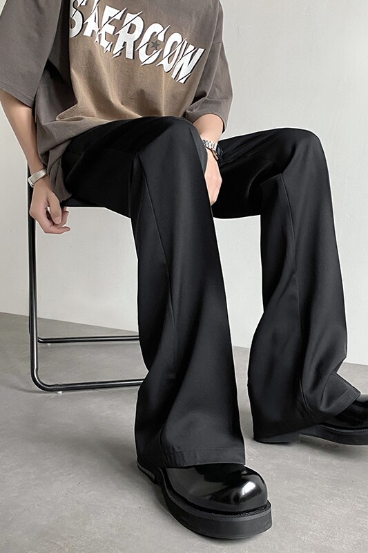 cleanfit高弹垂感喇叭西裤加长休闲裤-直播品控-504-K162-P55控78,男装西裤,星座504