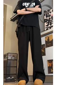 2026新款潮牌美式高街微喇叭西裤脚口拉链休闲裤504-K833-P45控68图片