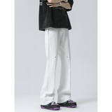 26新款学生男女微喇叭弧形拼接牛仔裤休闲裤潮504-K806-P55控79，男装牛仔裤，星座504