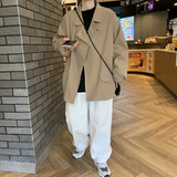 22港风新款男拉链装饰韩版夹克外套宽松休闲上衣潮504-W430-P75，男装夹克，星座504