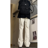 2026港风新款学生男女微喇叭拼接冲锋裤休闲裤潮504-K837-P45控68，男装休闲裤，星座504