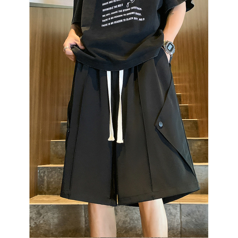 夏季冰丝解构款垂感休闲西裤短裤高级感五分裤504-K335-特P25控48,男装牛仔裤,星座504