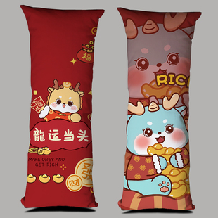 2024龙年喜庆周边卡通玩偶人形等身抱枕来图定制公司年会礼物抱枕