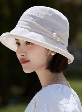 日本和纸帽子女士夏季薄款防晒帽防紫外线太阳帽2026年新款渔夫帽