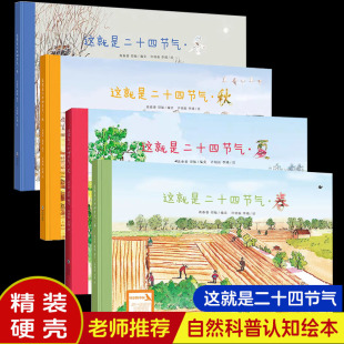 这就是二十四节气全套4册精装硬壳绘本描写我的四季春夏天秋冬故事大自然变化科普小学生一二年级课外书 阅读24芒种小满