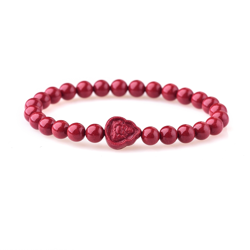 2025蛇年天然朱砂手串本命佛观音弥勒佛手链红色饰品