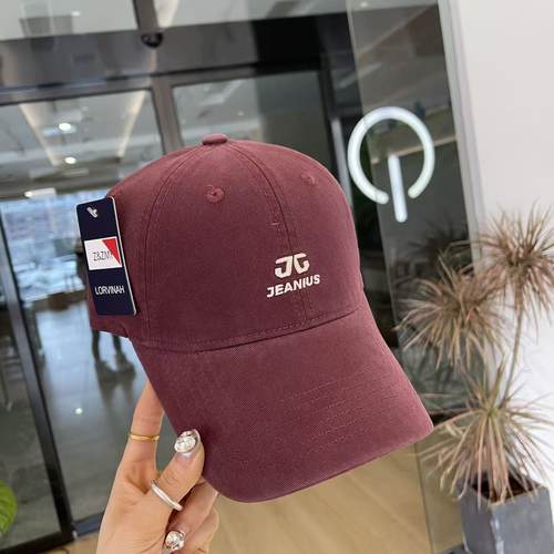 韩国东大门刺绣字母棒球帽女春夏季遮阳帽子大头围百搭软顶鸭舌帽