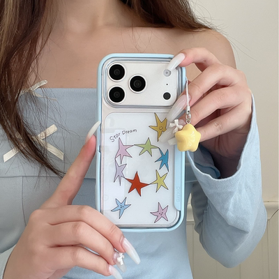 翻盖支架创意围绕星星适用苹果17promax手机壳16pro防摔15软壳14防摔13女华为mate80/70pro保护套pura70手机