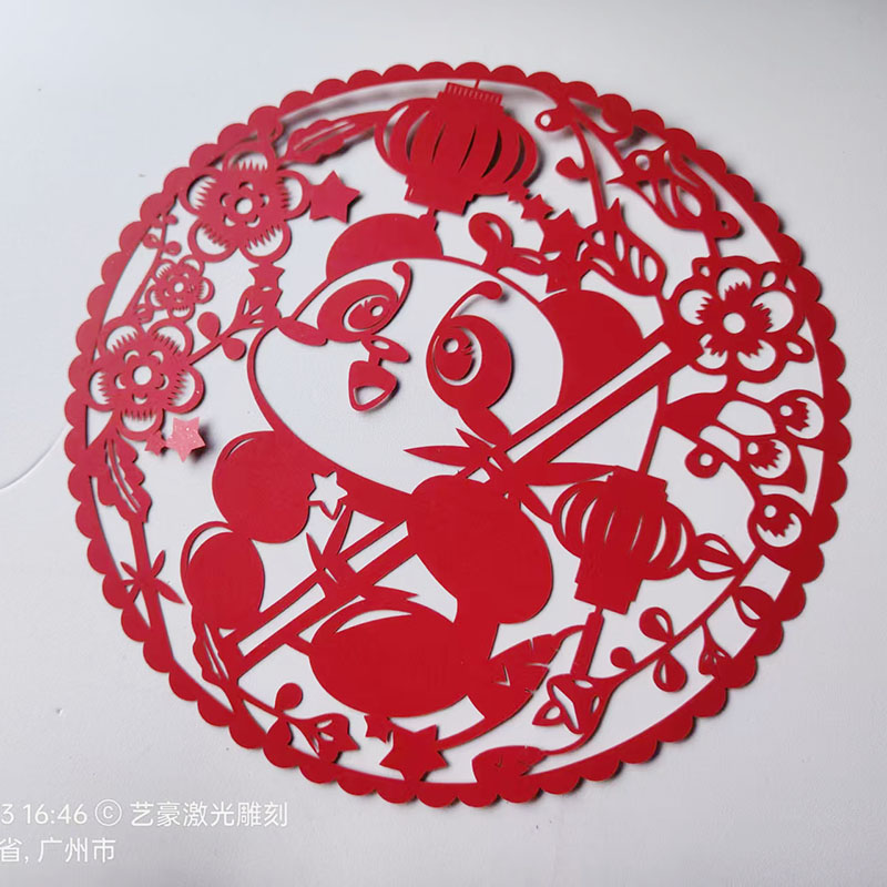 镂空窗花年剪纸装饰纸卡激光雕刻图片