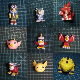 数码宝贝万代扭蛋指人指套奥米加兽哥玛兽巴达兽麻鹰兽铁鹰兽