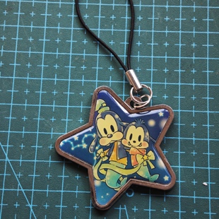 迪士尼十二星座星型金属挂件手机链高飞双鱼座Pisces促销现货