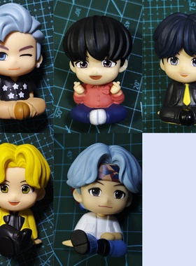 防弹少年团TinyTAN坐姿放松盒蛋摆件J Hopes郑号锡 RM金南俊