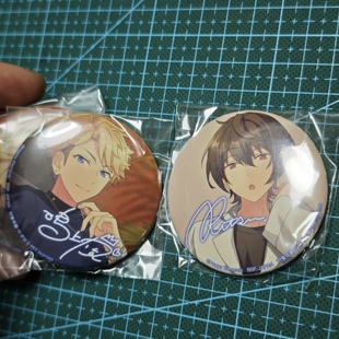 万代偶像梦幻祭朔间凛月鸣上岚签名吧唧金属徽章扭蛋knights