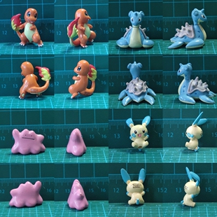 神奇宝贝宠物小精灵宝可梦万代透明地台小火龙百变怪负电拍拍乘龙