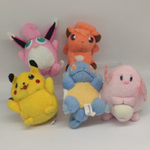 神奇宝贝宠物小精灵宝可梦万代盒蛋毛绒玩偶雷丘六尾墨海马杰尼龟