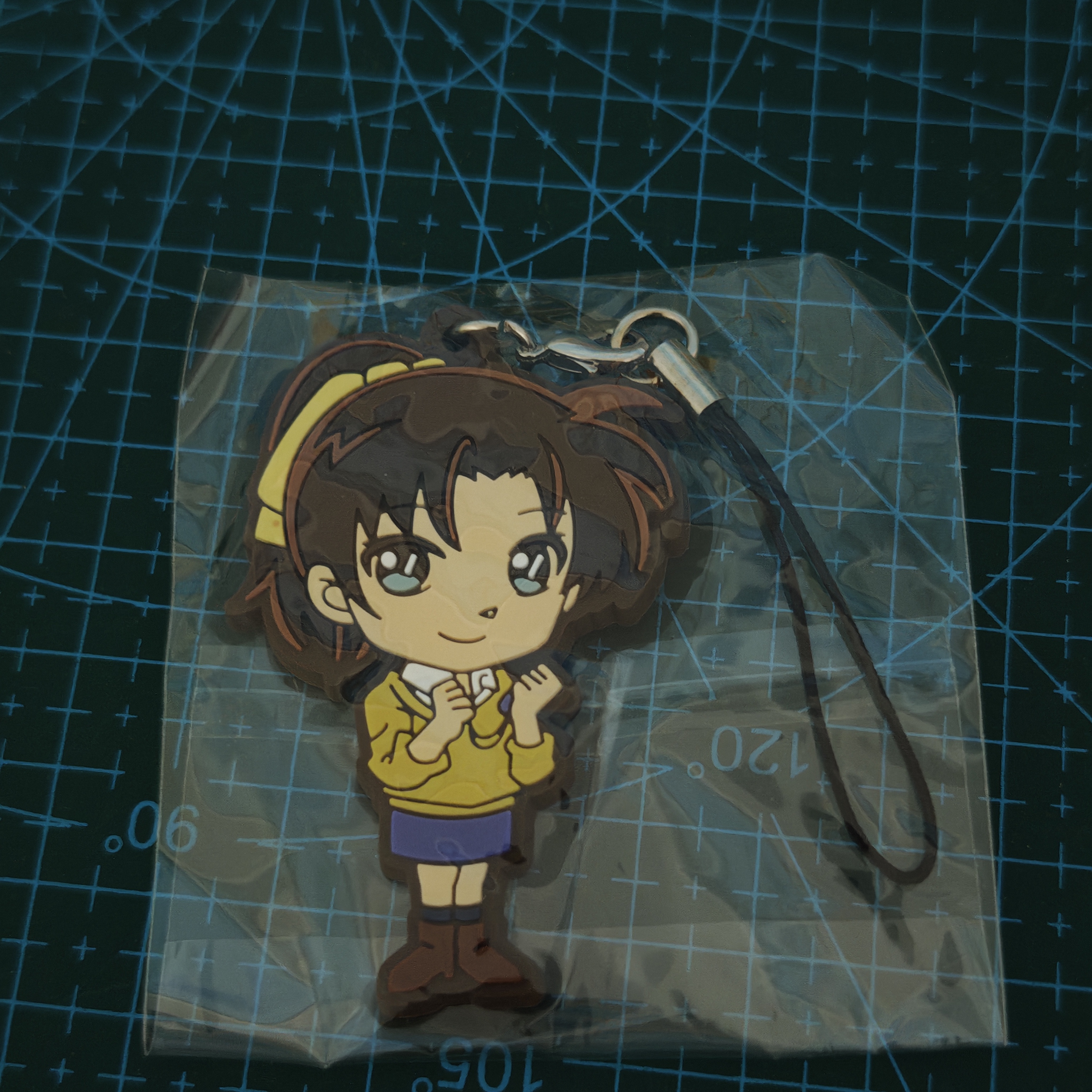 名侦探柯南Q版平面橡胶挂件手机链远山和叶促销现货