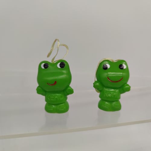 日本药店昭和复古玩具吉祥物 KERO KORO古董青蛙手指人偶挂件