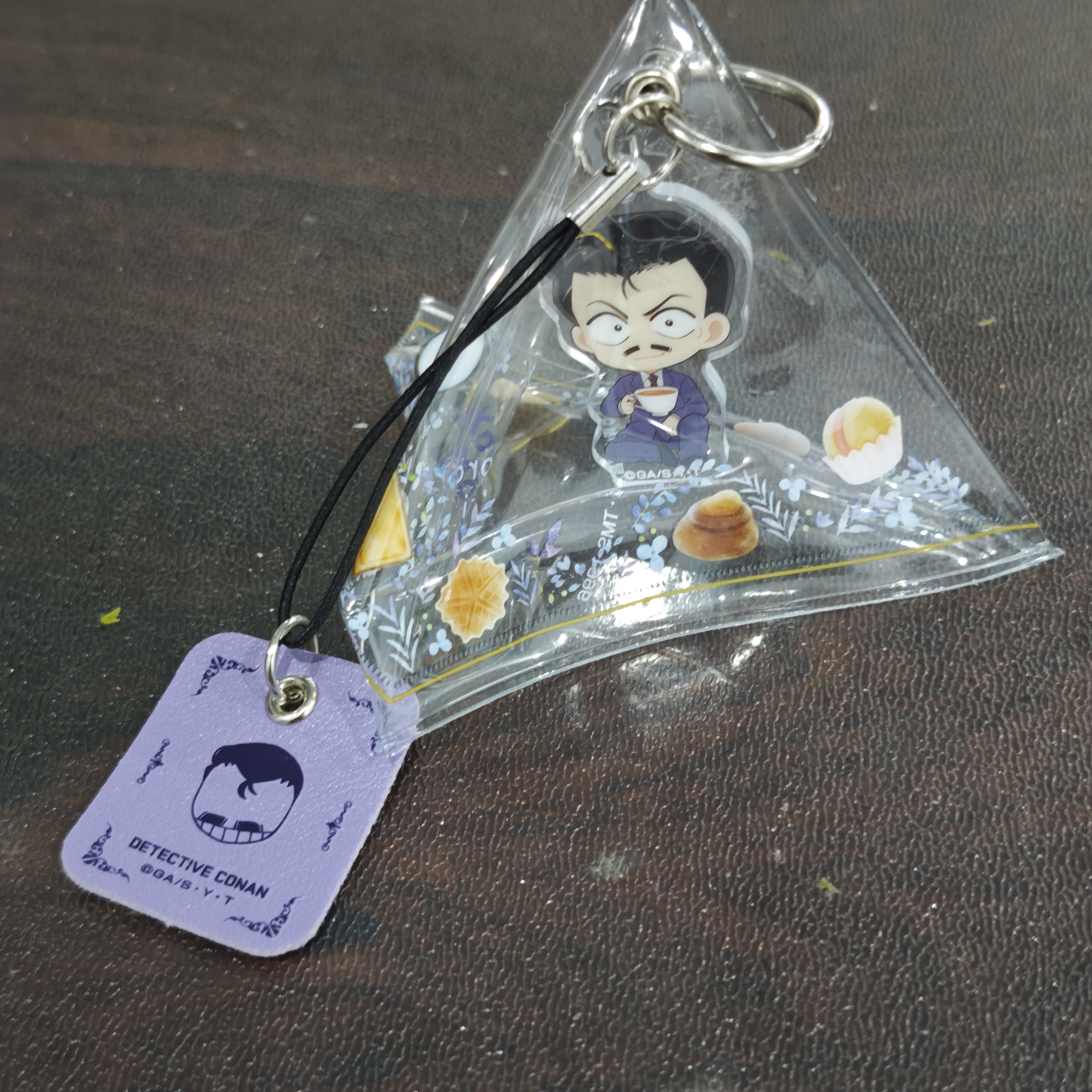 名侦探柯南Q版茶话会三角茶包亚克力挂件手机链毛利小五郎促销