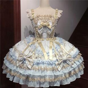 doll感jsk吊带连衣裙夏季 韩菇凉 原创设计Lolita洋装