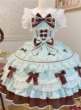 ~白糖少女原创设计Lolita洋装可爱jsk吊带连衣裙春秋冬天