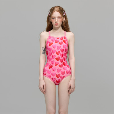 苏拉娜公主爱心专业竞速连体泳衣