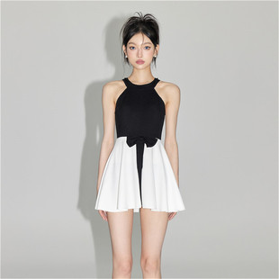 苏拉娜公主连体泳衣女保守显瘦遮肚裙式 少女小胸INS风泡温泉泳装