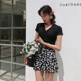 蘇拉娜公主三件套分體泳衣女保守顯瘦遮肚裙式 小碎花泡溫泉游泳衣