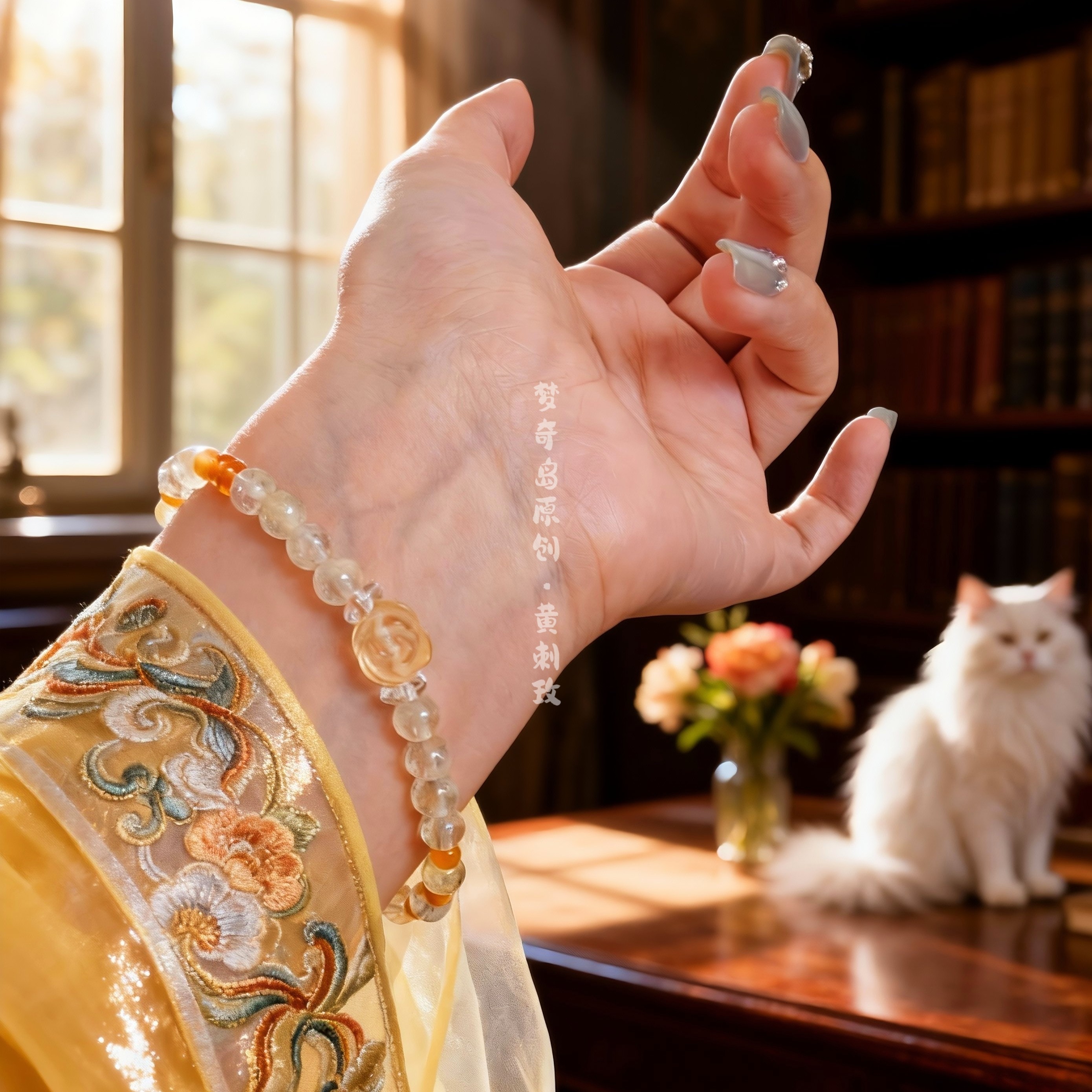 原创  小尺寸黄水晶金珀白水晶手串百搭好运水晶手链礼物小众,饰品/流行首饰/时尚饰品新,手饰/手串,淘宝优惠券,粉丝福利购,淘宝优惠卷
