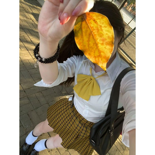 向日葵jk制服套装格裙春秋季日系