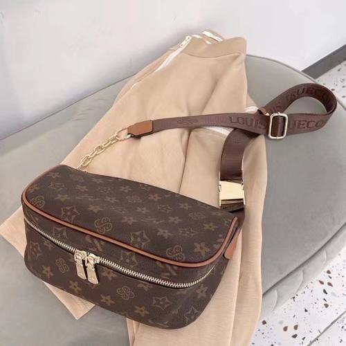 2024轻奢优草坊女包原创新款小众质感印花斜挎包网红爆款饺子包