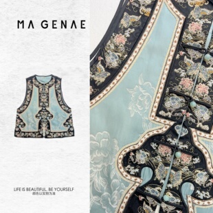 『苍蓝』2026重工刺绣国风新中式女士马甲SR290