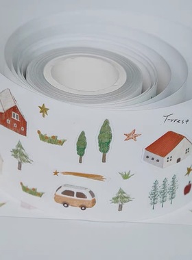 现货贴纸卷分装季雨STUDIO切膜贴纸卷合集