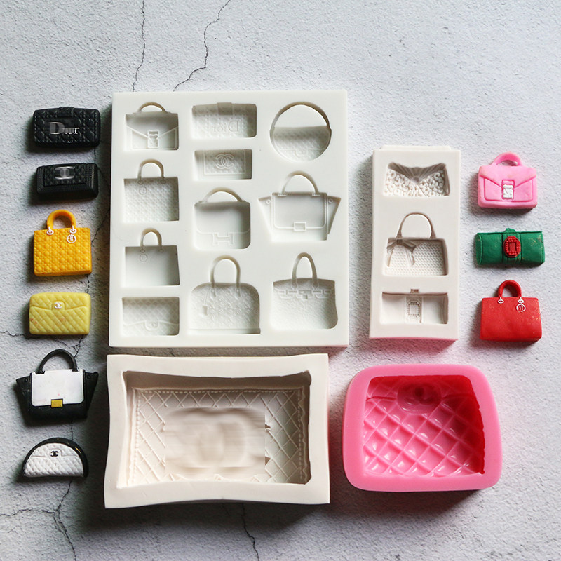 包包巧克力模翻糖模具情人节硅胶