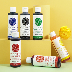 fc法采食用色素烘焙正红色蛋糕大红黑色食品级颜料翻糖奶油白色ac