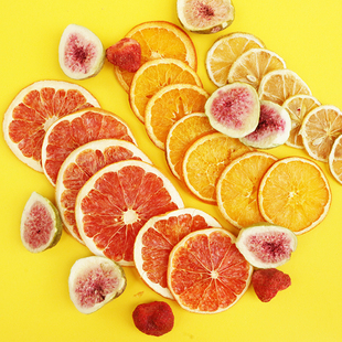 烘焙水果干柠檬片西柚片冻干无花果杯子蛋糕装饰雪花酥森系零食