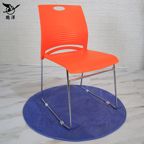 实心钢筋架无扶手可叠落培训椅