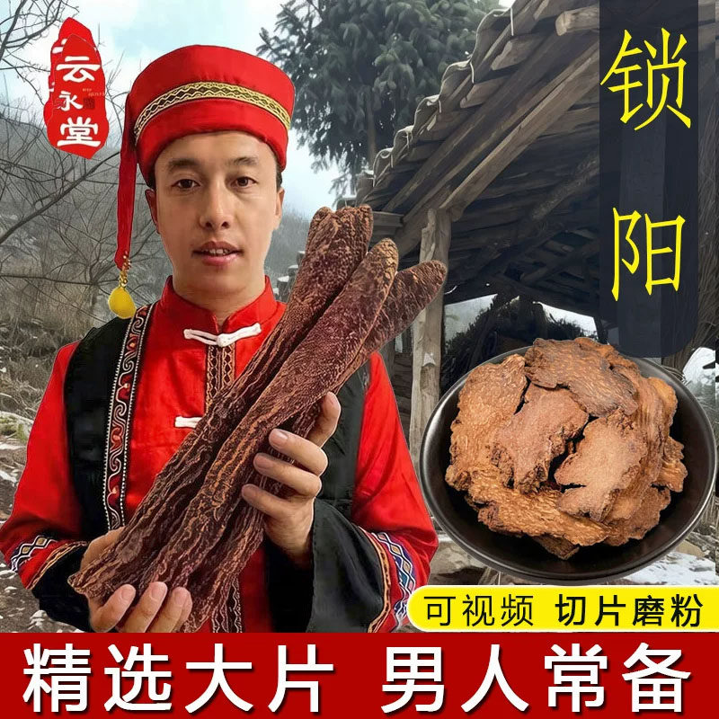 云永堂金锁阳500g整根切片打粉肉苁蓉淫羊藿男性滋补泡酒料中药材