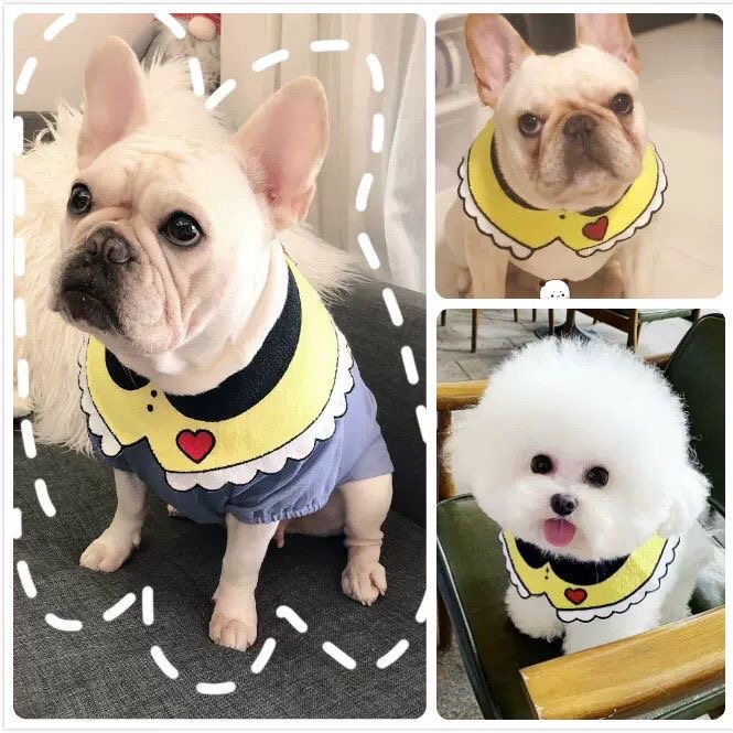 宠物猫咪狗狗围脖可爱JK风格蝴蝶结配饰口水巾布偶柴犬可调节双扣