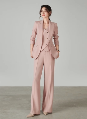 西装三件套装高级正装职业西服阔腿2831