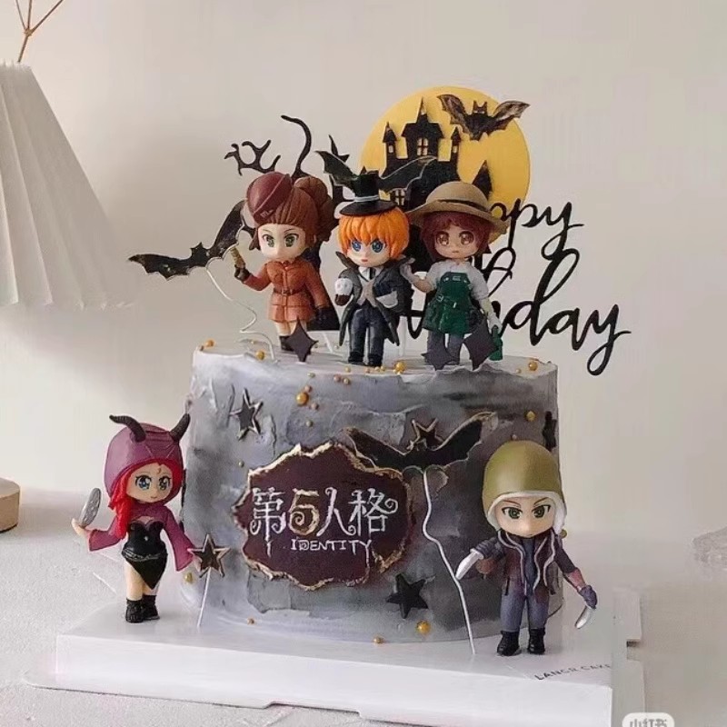 第五人格蛋糕装饰摆件生日插牌插件蝙蝠黑色城堡网红流行男孩女孩