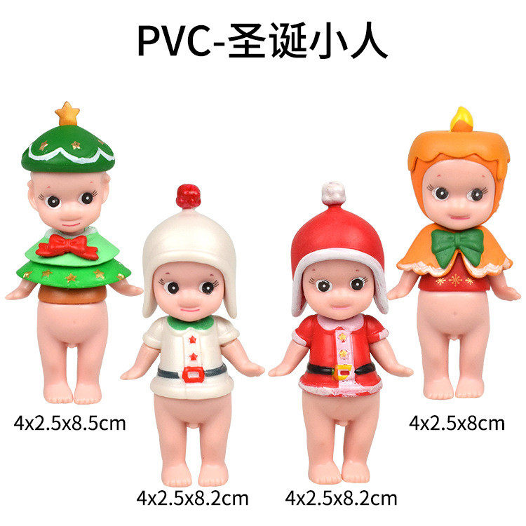 鹿角天使娃娃圣诞小人公仔摆件蛋糕玩具圣诞平安夜烘焙圣诞树插件