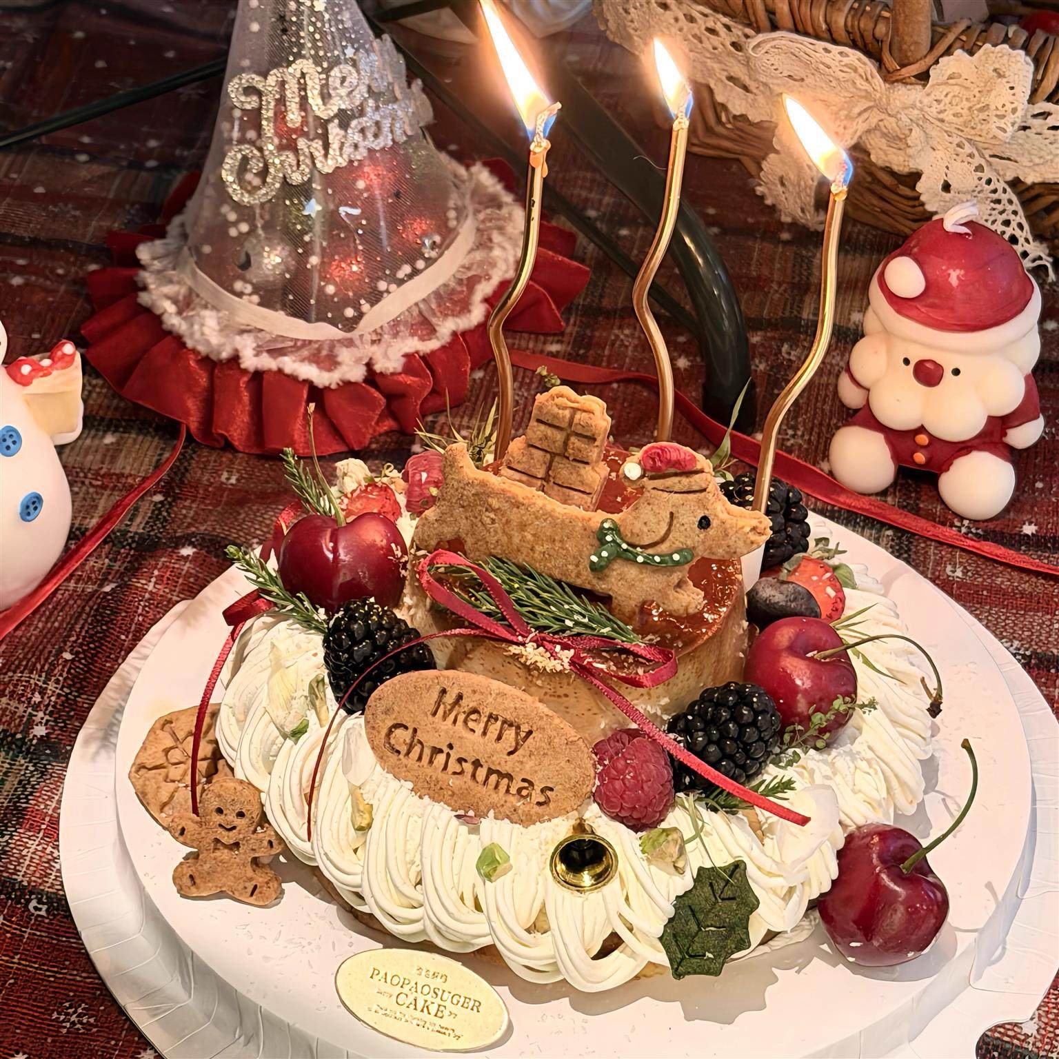 2025网红圣诞节腊肠小狗饼干模具蛋糕装饰圣诞快乐字母饼干插件