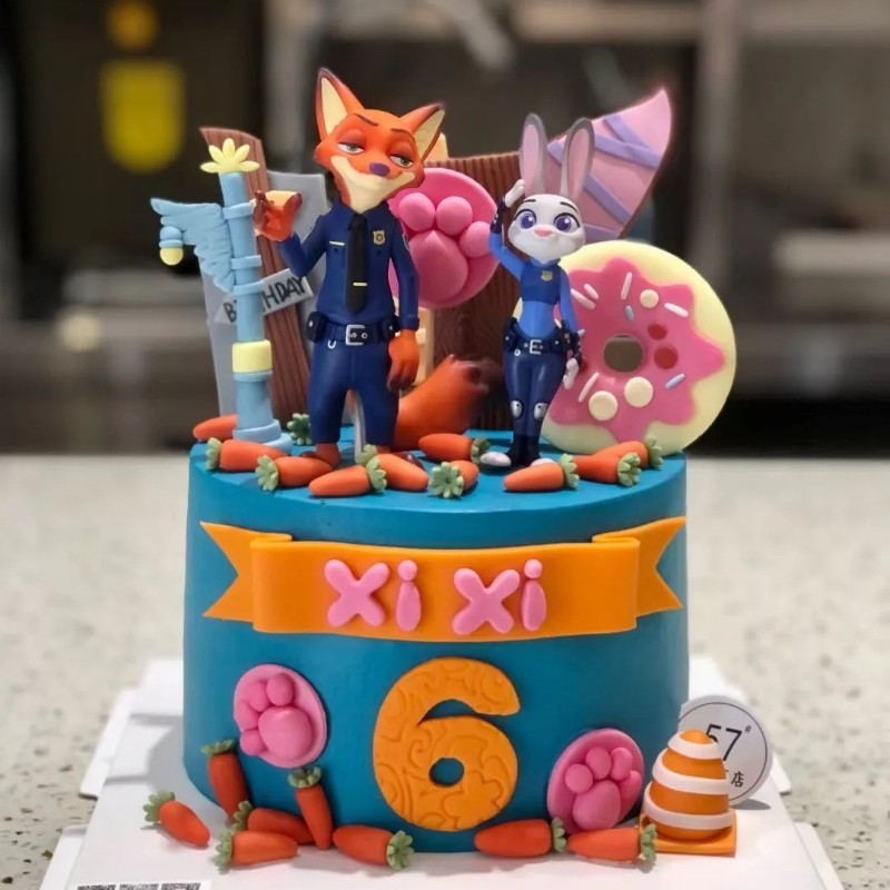 疯狂动物园蛋糕装饰摆件儿童生日烘焙装扮公仔兔子朱迪警官闪电,节庆用品/礼品,节日装扮用品,淘宝优惠券,粉丝福利购,淘宝优惠卷