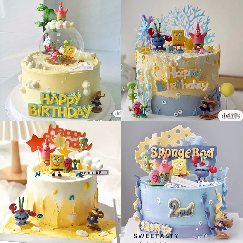海绵宝宝派大星蛋糕摆件