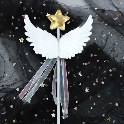 插旗唯美五角星烘焙派对生日蛋糕