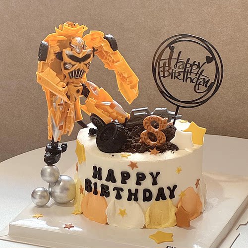 奥特曼蛋糕装饰擎天柱摆件儿童男孩生日烘焙装扮插件
