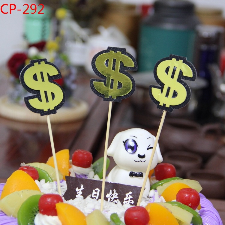 烘焙竹签生日派对蛋糕插牌